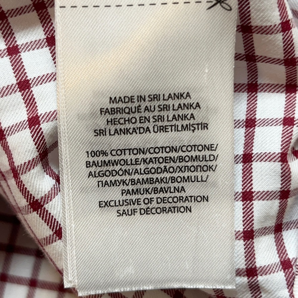 Ralph Lauren Mens Shirt 3XB Red Check Big & Tall Cotton Long Sleeve Pony Logo - Picture 7 of 10